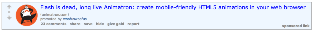 reddit promoted post - link type